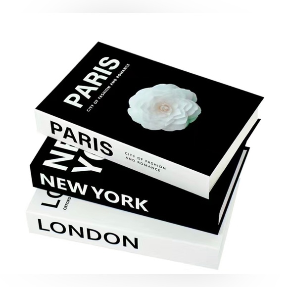 Boutique Accents Decorative Fashion Books Decor3 Pieces Poshmark